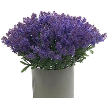 Vlunt artificial ramo de flores de lavanda púrpura decoración 10pcs fiesta