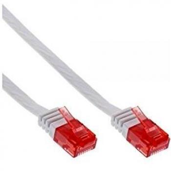 Cable de red plano U/UTP CAT6 1m blanco