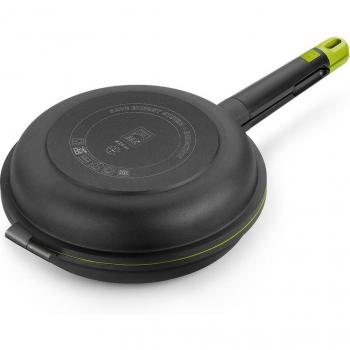 BRA Foodie Sartén Doble para Tortillas de Aluminio Fundido, 26 cm, Apta para Inducción