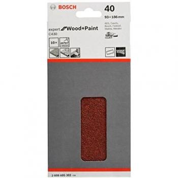 Bosch Professional 2 608 605 302 - Juego de 10 hojas lijadoras