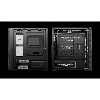 Savio Prime X1 ARGB Glass Black Midi Tower