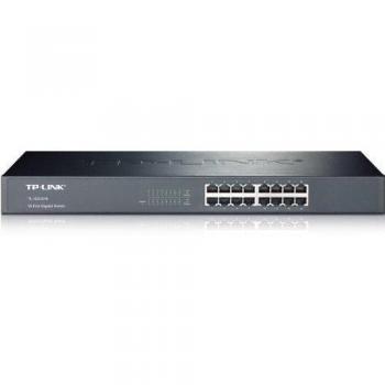 TP-Link TL-SG1016 - Switch Ethernet Gigabit 16 Puertos, No gestionable, Plug&Play, Carcasa Metálica,Montaje en Rack, Sin Ventilación, Silencioso