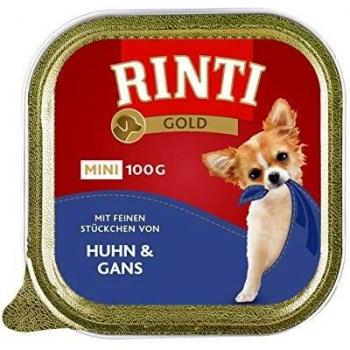 RINTI Gold Mini 100g - Comida húmeda para perros con pollo y ganso