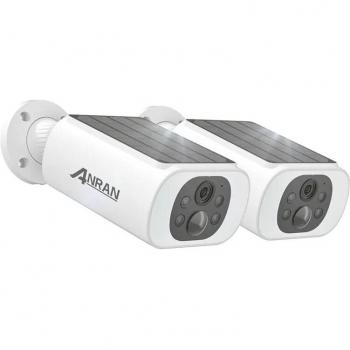 Cámara de Vigilancia Exterior Inalámbrica Wifi Solar 3MP con Audio Bidireccional, Detección de Movimiento PIR y Compatible con Alexa - Pack de 2 Unidades