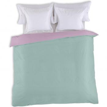 Funda Nórdica Reversible Alexandra House Living Azul 260 x 240 cm Bicolor Estelia Aqua y Malva