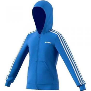 adidas YG E 3S FZ HD Sudadera, Unisex niños, azurea/Blanco, 140