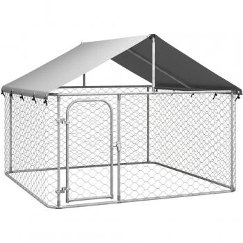 vidaXL Outdoor Dog Kennel with Roof 200x200x150 cm