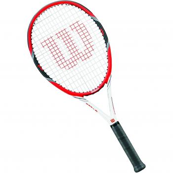 Wilson Raqueta de tenis unisex, Para jugar en todas las áreas, Para jugadores aficionados, Federer Tour, Medida 2, Rojo/Gris, WRT59000U2
