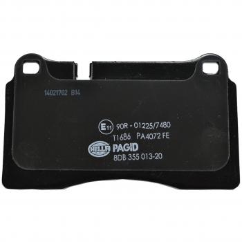 Juego de pastillas de freno HELLA 8DB355013201 con características de alta calidad, diseño eficiente para un rendimiento óptimo, reducción del ruido y vibraciones, fácil instalación y compatibilidad con diversos modelos de vehículos