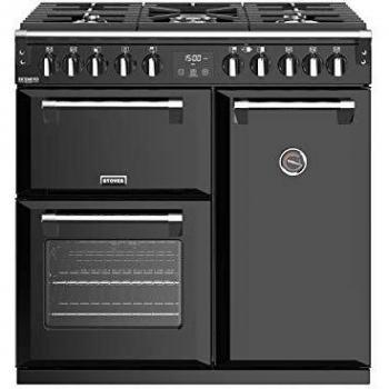 Cocina de gas STOVES Richmond S900 DF DeLuxe - 90cm, 5 quemadores, horno de 166L, color negro