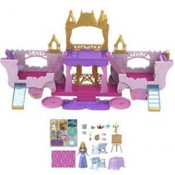 Disney Princess Transforming Carriage to Castle Playset with Aurora Doll, 3 Levels, 6 Play Areas, Furniture & Accessories
