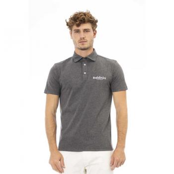 Baldinini Trend Gray Cotton Polo Shirt - M