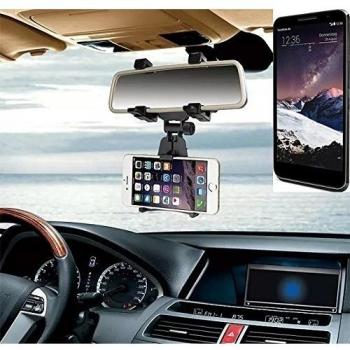 Sostenedor del montaje espejo retrovisor para Vodafone Smart 4 max, negro | Escuadra de coches - K-S-Trade