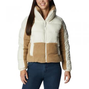 Columbia - Chaqueta de mujer Leadbetter Point™ Sherpa Hybrid, outdoor, color blanco, talla XL