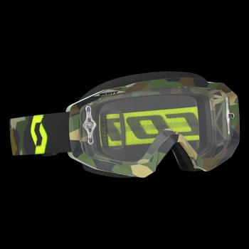 Scott Goggle Hustle MX Grey/Fluo Yellow Clear Works, hombre, gris