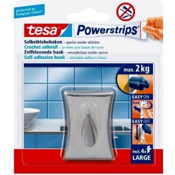 Tesa 58120-00001-01 Ganchos cóncavos de metal, tamaño L