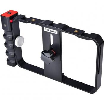 Soporte Estabilizador de Video Profesional para Smartphone YELANGU con Montaje para iPhone Xs Max XR X 8 Plus y Samsung Huawei