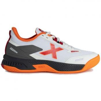 Zapatillas de balonmano Munich Hooper 01 hombre blanco, características: diseño deportivo, suela de goma antideslizante, parte superior de piel sintética y malla transpirable, sistema de amortiguación en la entres