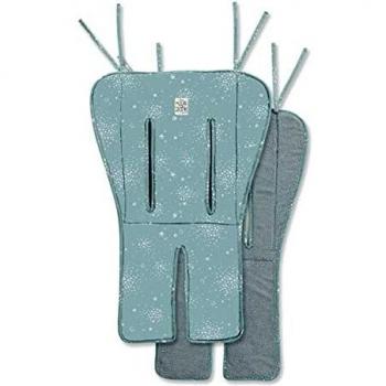 Jané Colchoneta con Laterales Multifunción, Reversible, para Silla de Paseo, Portabebé, Trona, Algodón, Universal, Aquarel Blue, 080275 T49
