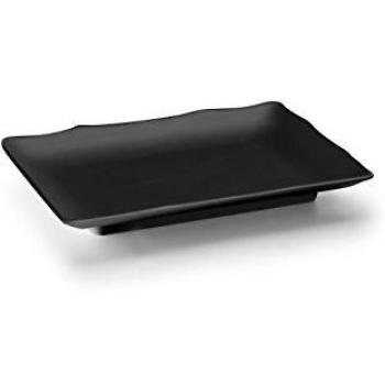 Lacor - 63374 - Fuente De Melamina Rectangular 25x17x3 cm - Negro