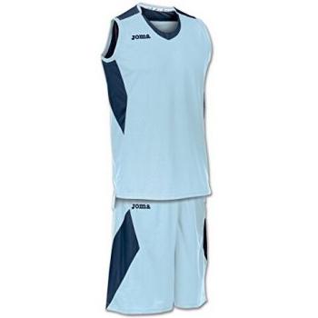 Joma Space Set Completo de Basket, Hombres, Celeste-Marino, M