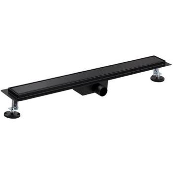 Canaleta de Ducha Italiana Reversible Negra Mate para Revestir de 70 cm - Noyon & Thiebault