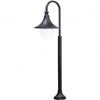 Farola para exterior Lindby Daphne en color negro, moderno, hecho de aluminio, 1 llama, base E27