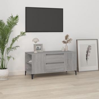 Soporte para TV madera contrachapada gris Sonoma 102x44,5x50 cm