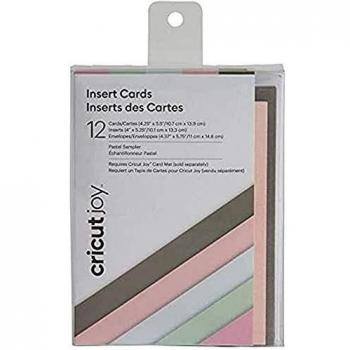 Set de Tarjetas de Inserción Pastel para Cricut Joy - 12 Piezas con Sobres