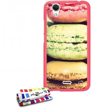 Muzzano Le Pearls-Carcasa rígida, diseño de Macarons, incluye lápiz capacitivo y gamuza limpiadora para Wiko Birdy 4 g