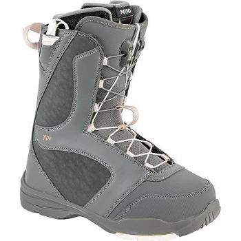 Nitro Flora TLS Botas de Snowboard para Mujer, All Mountain Freestyle, Schnellschnürsystem, Color Charcoal, Talla MP 24.0 / EU 37 1/3 / US WMN 6,5