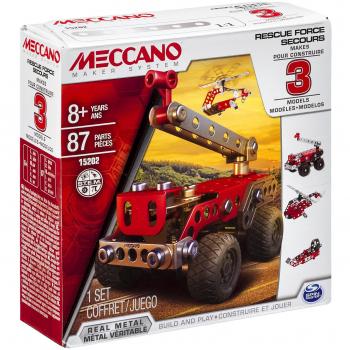 Meccano - Set de 3 Modelos Rescue Squad con 87 Piezas