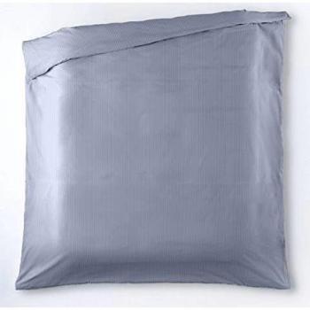 ESTELA - Funda nórdica Liso 300 Hilos, Efecto listado, Color Blanco - Cama de 150/160 cm. - Satén 100% Algodón - 200 Hilos
