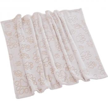 Smartpet Pawzzz Manta de Microfibra para Perros y Gatos - 100 x 75 cm (Largo x Ancho) - Crema/Beige