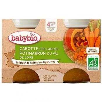 Babybio - Pots Carotte Potimarron dès 4 mois