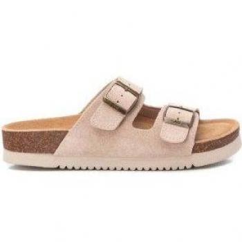 Sandalia de mujer Xti 142552 Camel con hebillas y suela de goma