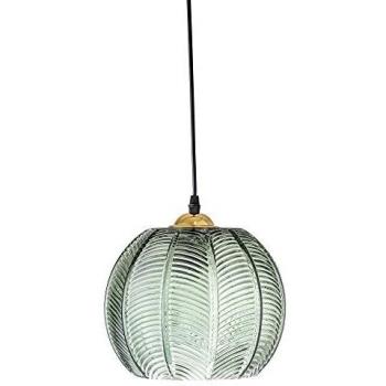 Lámpara Colgante Adar de Vidrio Verde Ø22cm - Diseño Danés Elegante sin Bombilla