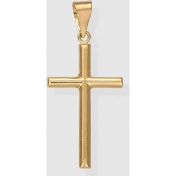 Colgante Cruz de oro amarillo con cadena incluida de El Corte Inglés
