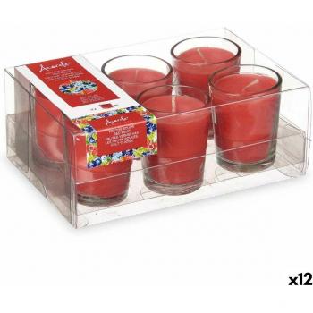 Set de Velas Perfumadas 12 Unidades Vaso Frutos Rojos 16 x 6,5 x 11 cm