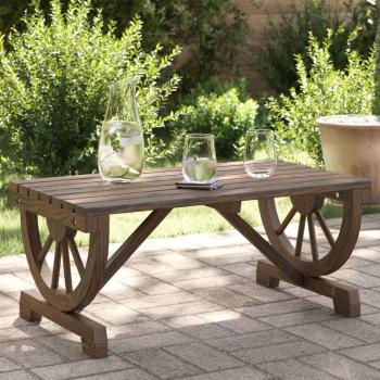 vidaXL Solid Wood Fir Garden Coffee Table 90x50x40 cm