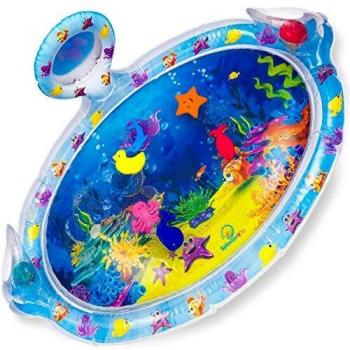 Splashin'Kids Inflatable Tummy Time Premium Water mat with mirror and rattles Infants Toddlers The Perfect Fun time Play Activity Center Your Baby's Stimulation Growth