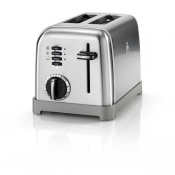 Tostadora Cuisinart CPT160E de 2 ranuras, 900W, acero cepillado con 6 niveles de tostado
