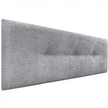 Cabecero Tapizado de Lana Natural con Botones - 135x50cm (Camas 120/135) - Gris Claro, Alcolchado Winter Luxury