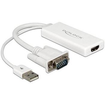 DeLOCK 62460 - Adaptador VGA a HDMI, Audio