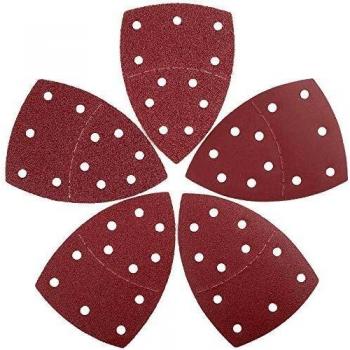 LotFancy 25 Piezas Papeles de Lijas, 5 x Granos 40/60/80/120/240, 105 x 152mm, 11 Agujeros Hojas de Lija Ajuste Bosch Multilijadora
