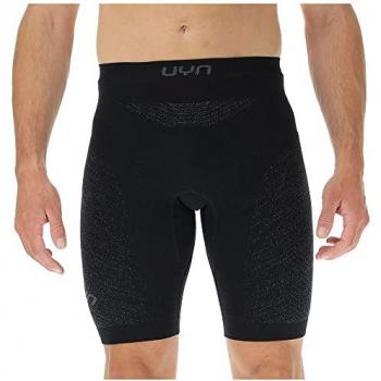 UYN - Pantalón corto de hombre Running Exceleration, color Negro/Negro/Hierro, modelo O102340, diseñado para running, con características de alta transpirabilidad y comodidad