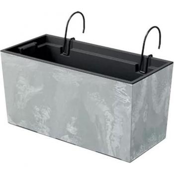Maceta URBI CASE BETON EFFECT W - Diseño Moderno y Elegante - Color Hormigón - 395x185x195 mm