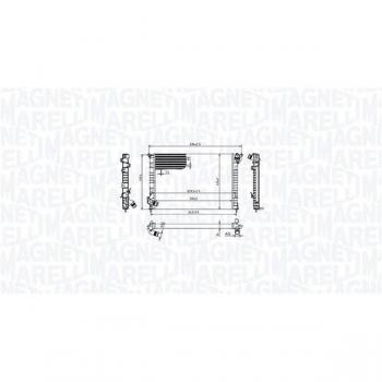 Radiador de motor MAGNETI MARELLI 350213212700, refrigeración eficiente y duradera