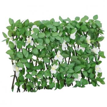 Enrejado Valla Expansible de Hiedra Artificial Verde 180x30 cm - Pantalla de Privacidad, Decoración para Muros de Jardín