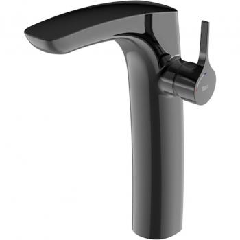 Grifo monomando alto lateral para lavabo Insignia Roca, Color: Negro titanio